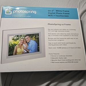 PhotoSpring 10.1" White Digital Photo Frame